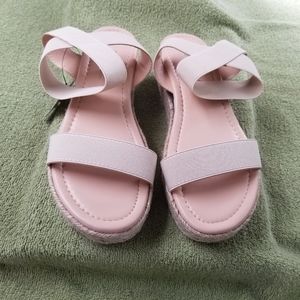 Vepose New York Womens New Beige Ankle Strap Platform Wedge Espadrille Size 9